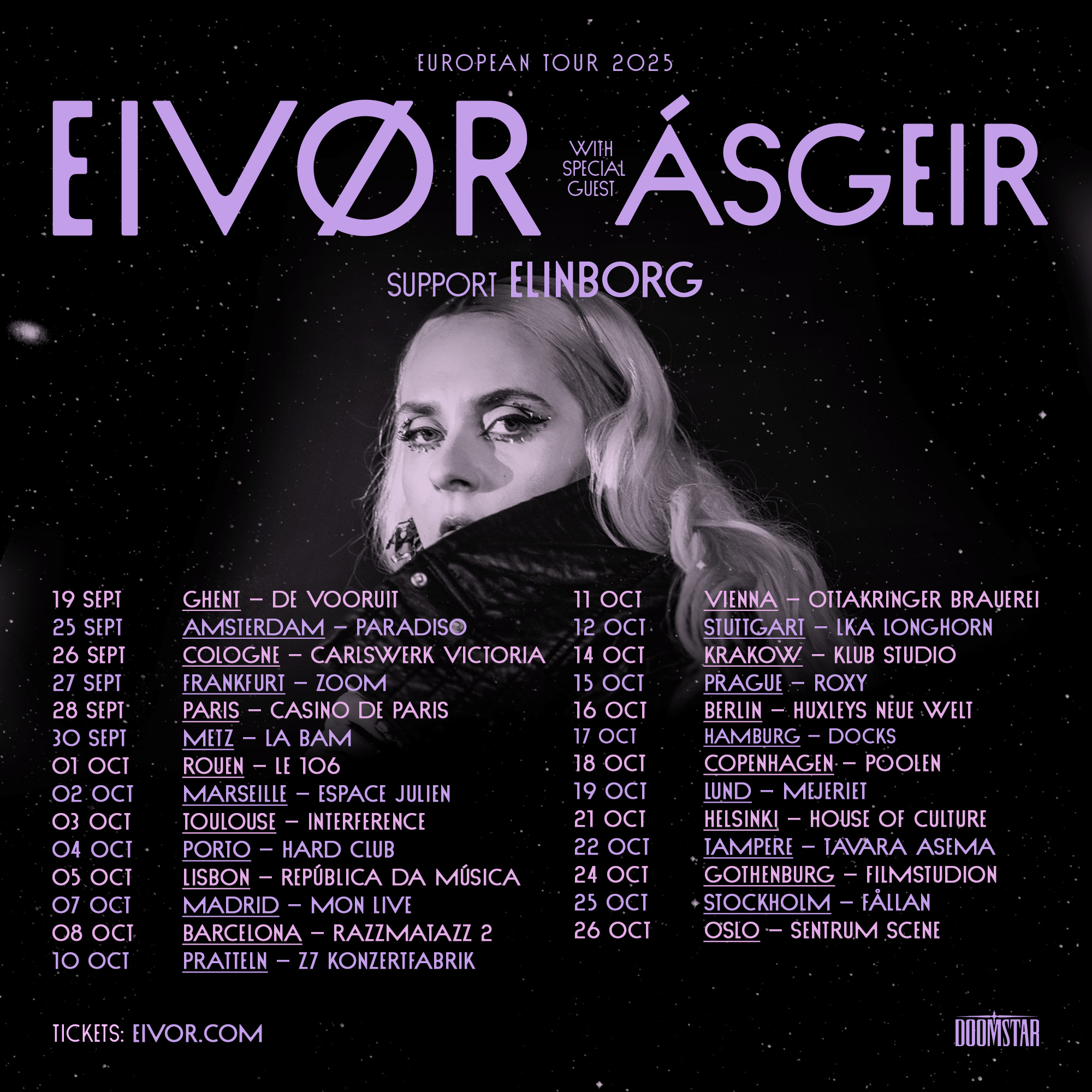 EIVØR Announces European Tour w/ Special Guests Ásgeir & Elinborg